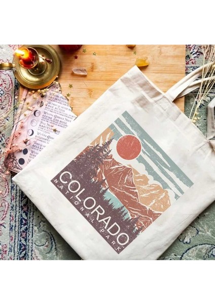 Colorado Tasarım Milli Park Kitap Çantası, Tote Bag, Bez Çanta, Alışveriş Çantası fiyatları