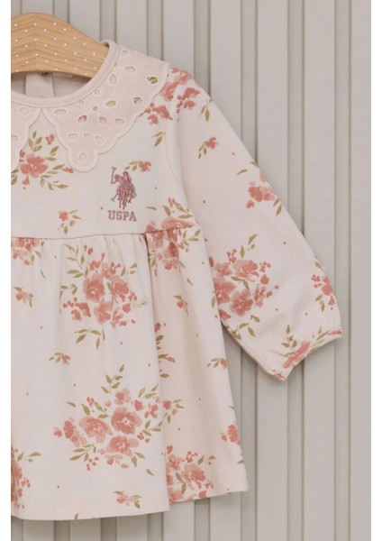 U.s.polo Kız Bebek Elbise USB2128 Açık Bej fiyatları