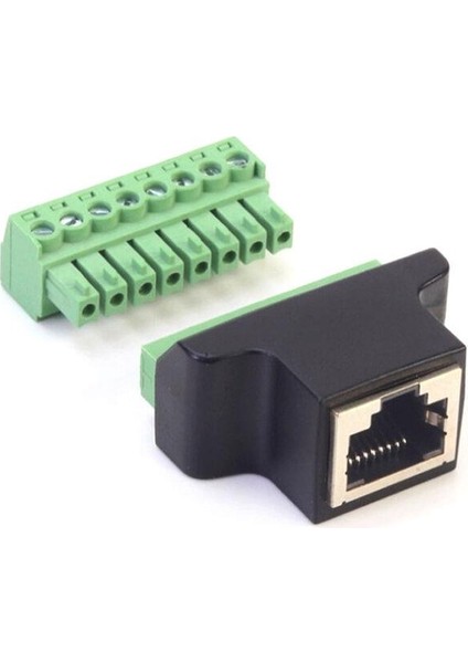 Ethernet RJ45 Dişi Fiş Terminal Bloğu