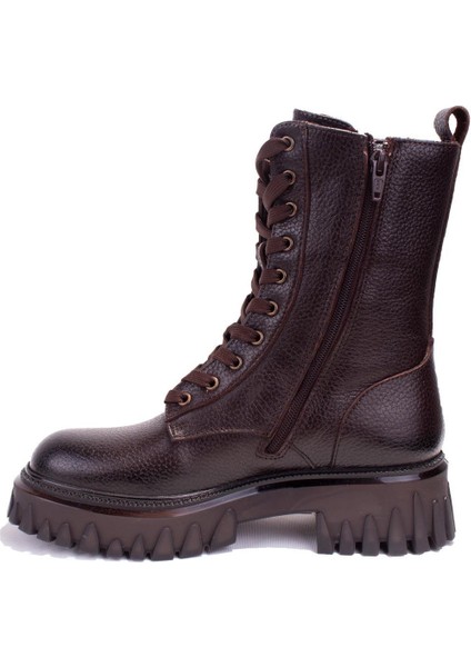 10224640 Sherly Kahve Ortopedik Günlük Deri Kadın Bot fiyatları