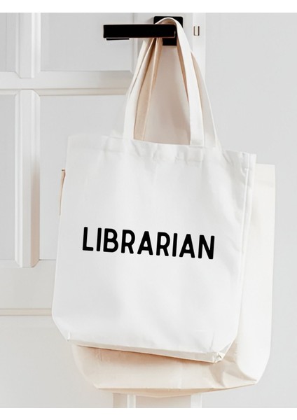 Librarian Tasarım Kalın Beyaz Su Geçirmez Kanvas Tote Bag, Bez Çanta, Kitap Çantası fiyatları