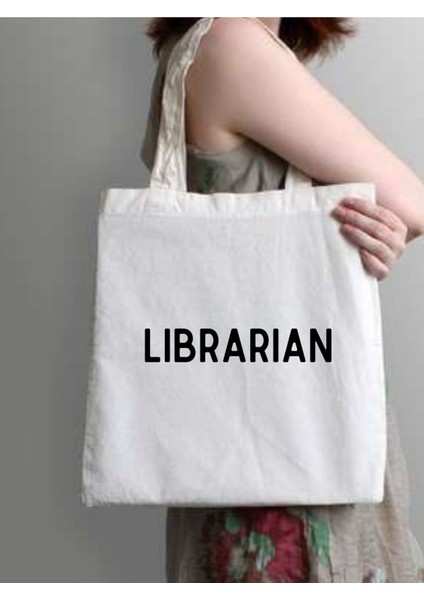 Librarian Tasarım Kalın Beyaz Su Geçirmez Kanvas Tote Bag, Bez Çanta, Kitap Çantası modelleri