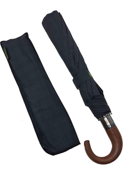 Tekno Trust Snotline-April Deri Saplı Erkek Şemsiye Kahverengi Sap Çanta Boy Baston Saplı 100 cm Çap 45 cm Boy fiyatları