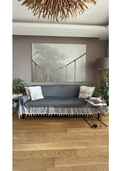 Şık Siyah Pamuk Dokuma Koltuk ve Kanepe Şalı 180x315 cm modelleri