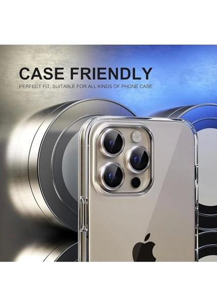 Apple iPhone 16 Pro Max Redclick CL-12 Premium Safir Parmak İzi Bırakmayan Anti-Reflective Kamera Lens Koruyucu