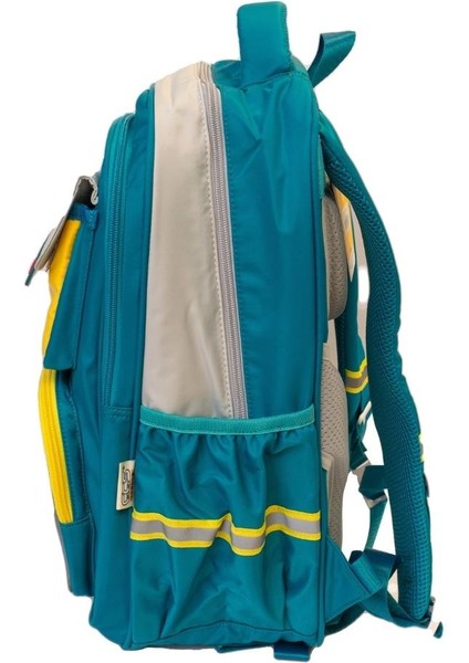 Ççs London Young 3 Gözlü Sırt Çantası-Okul Çantası 51679 Turkuaz-Sarı Ithal Çanta modelleri