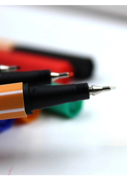 12'li Sert Pvc Kutulu Colorful Fineliner Renkli 04MM Keçe Uçlu Stabilo Kalem