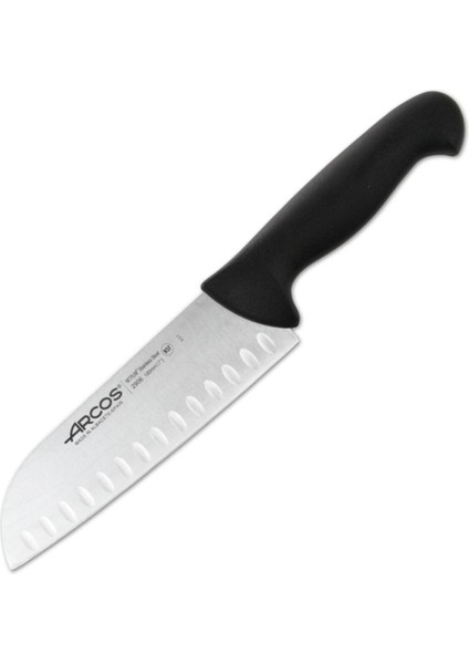 Şef Aşçı Santoku Bıçağı Profesyonel Paslanmaz Çelik Oluklu Bıçak 18 cm 290625 Ispanyol Malı