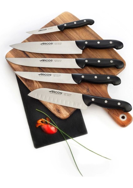 Şef Aşçı Santoku Bıçağı Profesyonel Paslanmaz Çelik Oluklu Bıçak 18 cm 290625 Ispanyol Malı