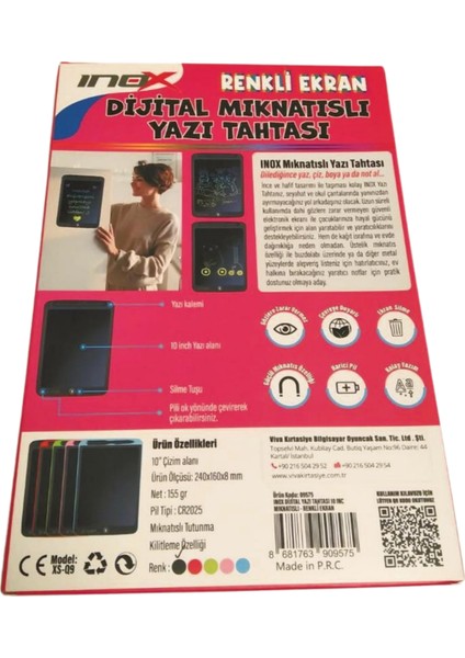 Dijital Yazı Tahtası 10INC Mıknatıslı Kırmızı indirimleri