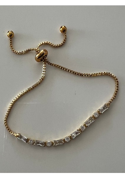 Asansörlü Baget Taşlı Minimal Zirkon Bileklik