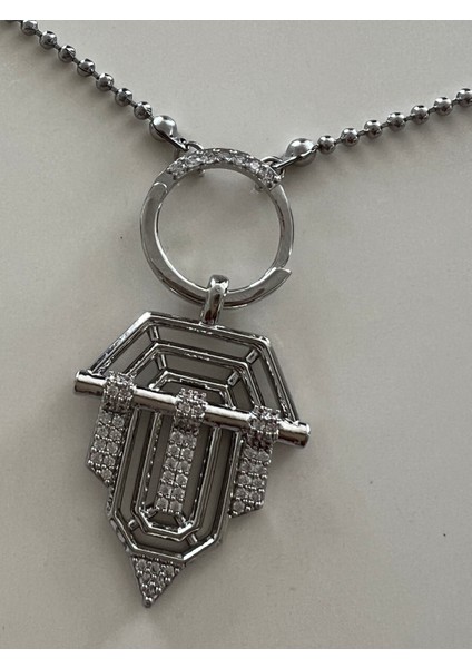 Çelik Top Zincirli Zirkon Seranay Kolye modelleri