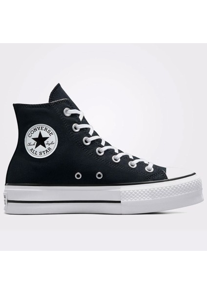 Chuck Taylor All Star Platform Canvas 560845C Unisex SİYAH/BEYAZ Günlük Sneaker Ayakkabı