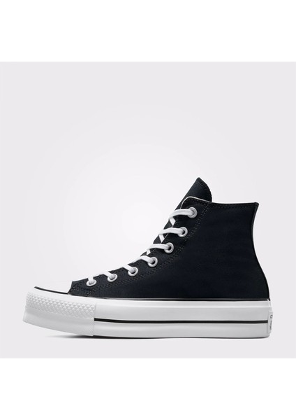 Chuck Taylor All Star Platform Canvas 560845C Unisex SİYAH/BEYAZ Günlük Sneaker Ayakkabı