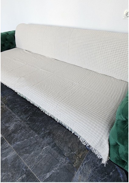 Windores Küçük Kareli Koltuk Örtüsü Pamuklu 170X230 Ebat