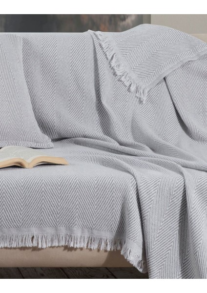 Lily Koltuk Örtüsü 150 x 200 cm Kanepe Çekyat Divan Örtüsü Şalı Pamuklu Püsküllü