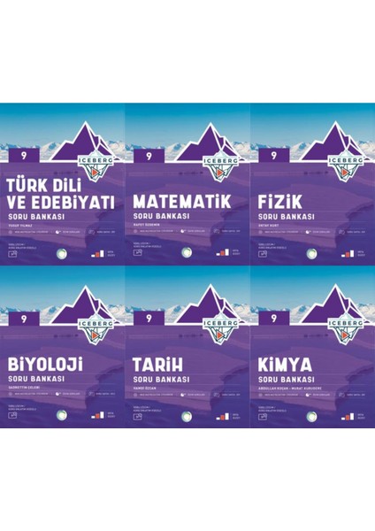 2025 Iceberg 9. Sınıf Matematik Soru Bankası - Fizik Soru Bankası - Tarih Soru Bankası 6'lı Set