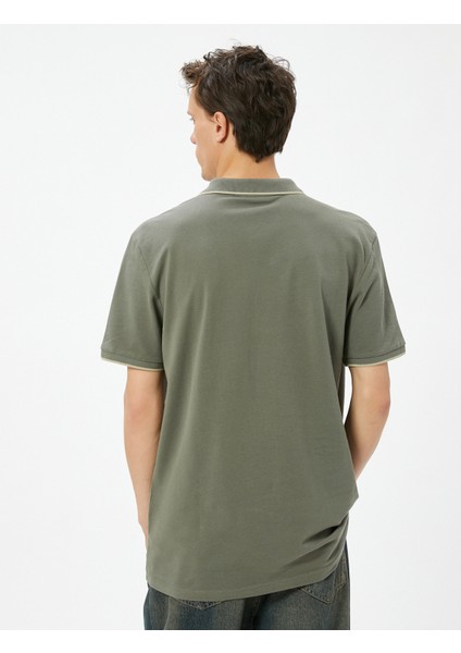 Polo Yaka Tişört Slim Fit Düğmeli Kısa Kollu Biyeli fırsatları
