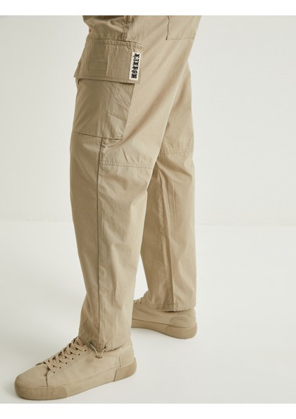 Kargo Paraşüt Pantolon Rahat Kesim Beli Lastikli Cep Detaylı indirimleri