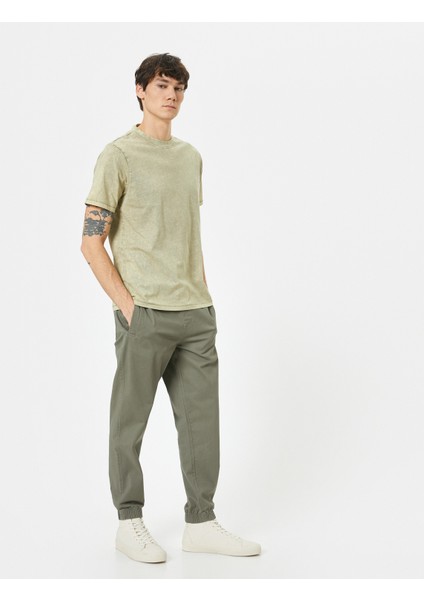 Jogger Pantolon Slim Fit Chino Beli Bağcıklı Cep Detaylı fiyatları