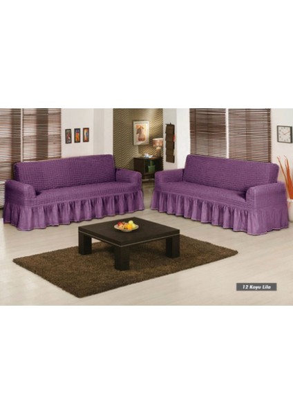 Lila renk bürümcükk çekyat örtüsü, şık ve kaliteli ev dekorasyonu, polyester, 190x90
