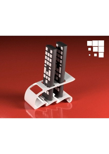 3 Gözlü Kumandalık Televizyon Uydu Alıcısı Klima Kumandası Tutucu Kumanda Düzenleyici Stand fiyatları