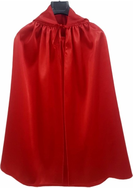 Hallowen Cadılar Bayramı Kapüşonlu Cellat Pelerini 70 cm Kırmızı Renk