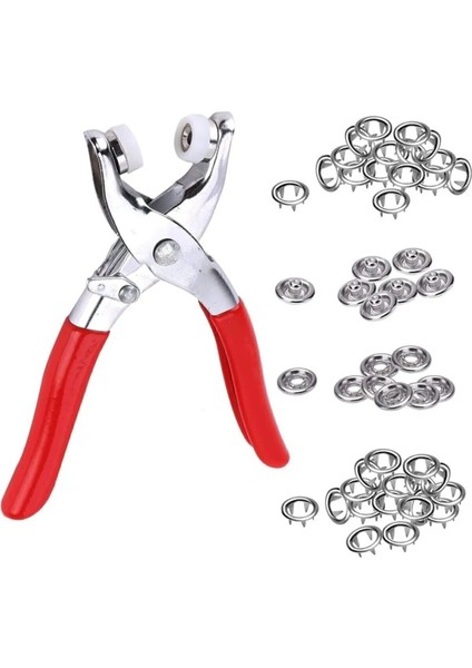 Tineke 9.5 mm Metal Çıt Çıt, El Pensesi, Set- Gömlek ve Bebe Çıtçıt Montaj Seti Düğme Pensesi
