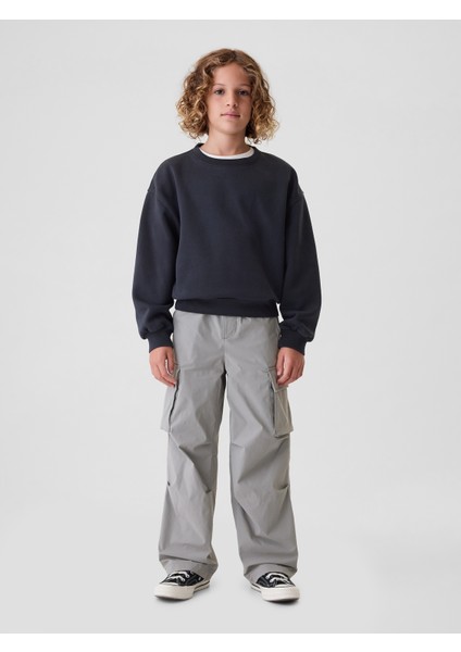 Erkek Çocuk Gri Loose Performance Kargo Pantolon
