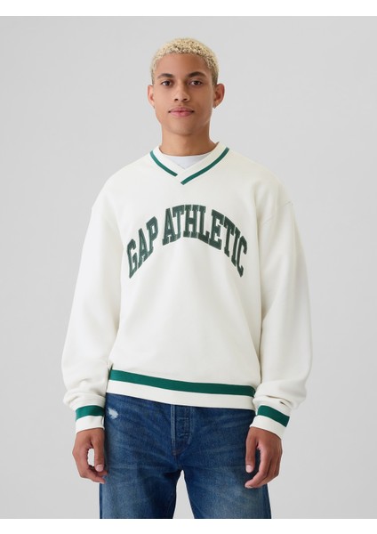 Erkek Kırık Beyaz Gap Logo Sweatshirt