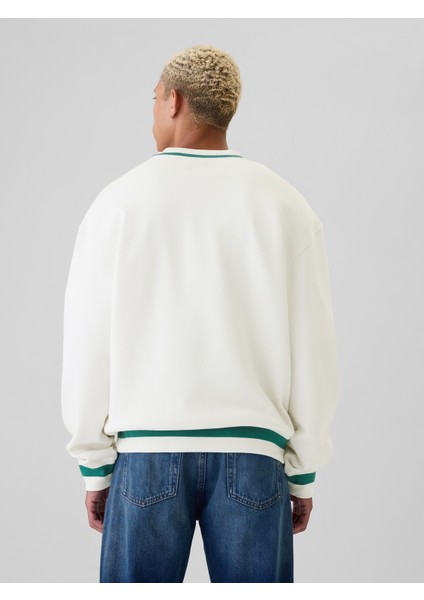 Erkek Kırık Beyaz Gap Logo Sweatshirt indirimleri