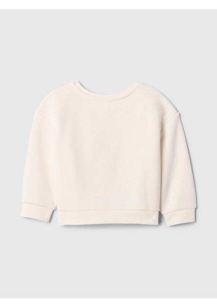 Kız Bebek Kırık Beyaz Gap Logo Paw Patrol Grafikli Fleece Sweatshirt modelleri