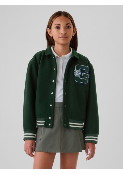 Erkek Çocuk Yeşil Gap Logo Varsity Ceket