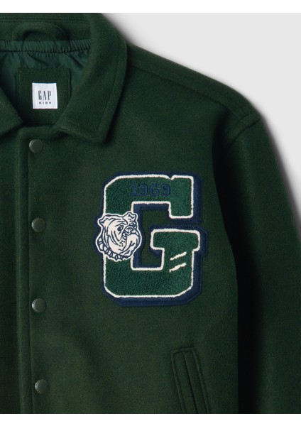 Erkek Çocuk Yeşil Gap Logo Varsity Ceket