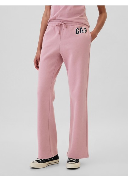 Kadın Pembe Gap Logo Bootcut Fleece Eşofman Altı