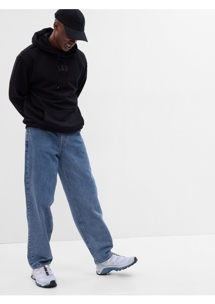 Erkek Mavi Baggy Jean Pantolon