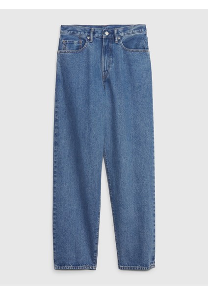 Erkek Mavi Baggy Jean Pantolon