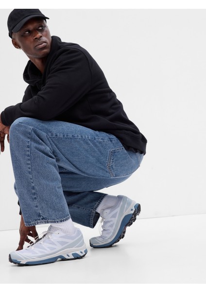 Erkek Mavi Baggy Jean Pantolon