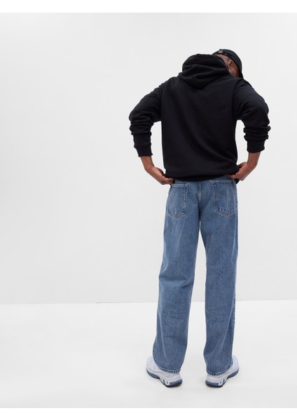 Erkek Mavi Baggy Jean Pantolon
