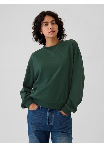 Kadın Yeşil Mini Gap Logo Sweatshirt