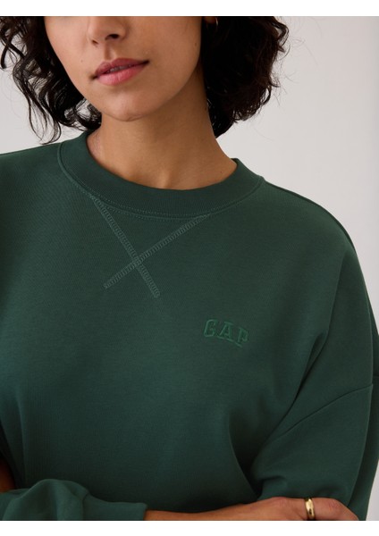 Kadın Yeşil Mini Gap Logo Sweatshirt