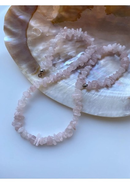 Valioso Joya Doğal Taş Kolye Seti 3’lü ( Ametist, Aventurin ve Pembe Kuvars) modelleri