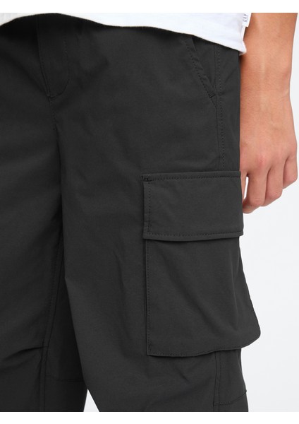 Erkek Çocuk Siyah Loose Performance Kargo Pantolon modelleri