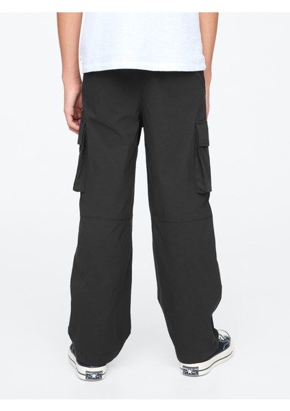 Erkek Çocuk Siyah Loose Performance Kargo Pantolon fırsatları