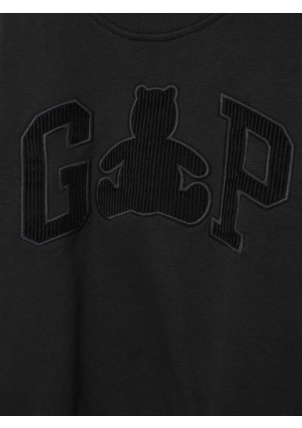 Erkek Bebek Siyah Gap Logo Brannan Bear Grafikli Sweatshirt modelleri