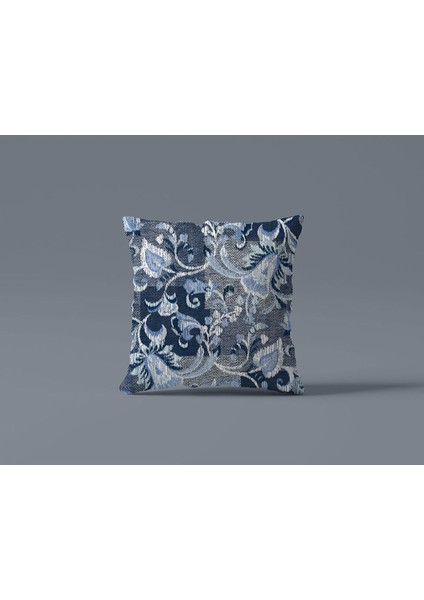 Çift Taraflı Fransız Mavi Desenli 4'lü Dijital Baskılı Kırlent Kılıfı Seti fiyatları