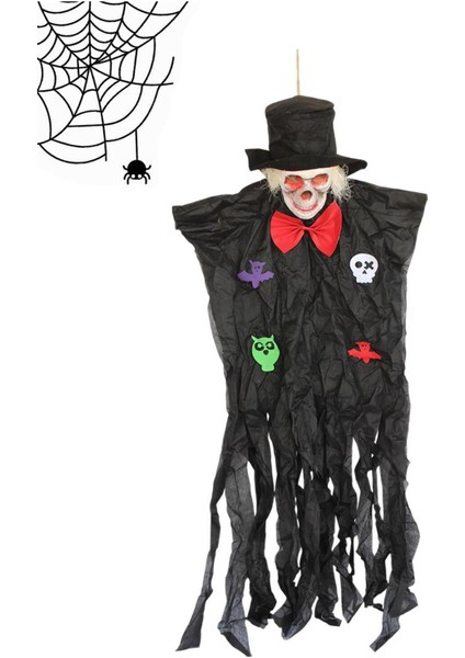 Tekno Trust Cadılar Bayramı Kuru Kafa Papyonlu Hayalet Asılabilir Halloween Parti Dekoru