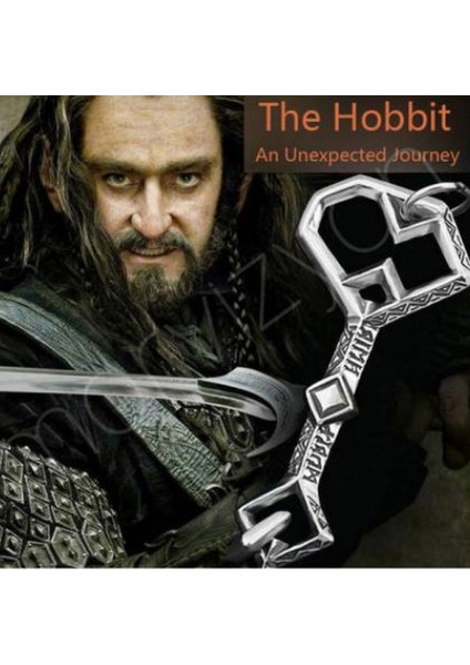 Paslanmaz Çelik Hobbit Thorin Kralın Altın Dağı Anahtarı Kolye