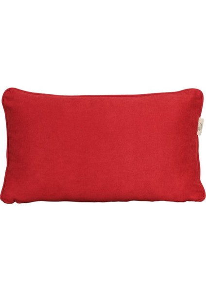 2'li Kadife Dokulu Fitilli Dikdörtgen Kırlent Kılıfı Kırmızı fiyatları