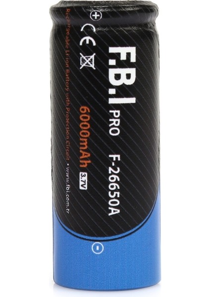 F.b.ı 26650 3.7V 6000MAH Şarj Edilebilir Li-Ion Pil